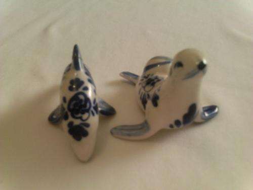 Delft miniature animals, hand painted, 1930-1950s