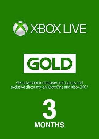Xbox Live GOLD Subscription 3 Months (sent via email)