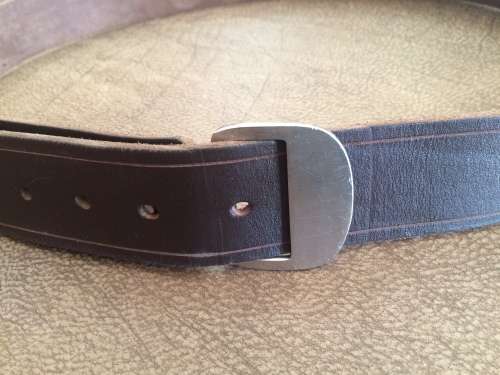 Knife Buckle with Leather Belt