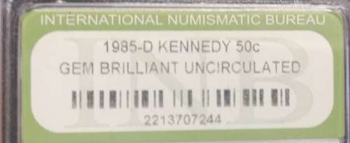 *Crazy Start!* 1985-D Kennedy 50C in a Slab