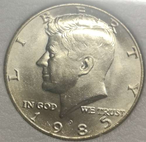 *Crazy Start!* 1985-D Kennedy 50C in a Slab