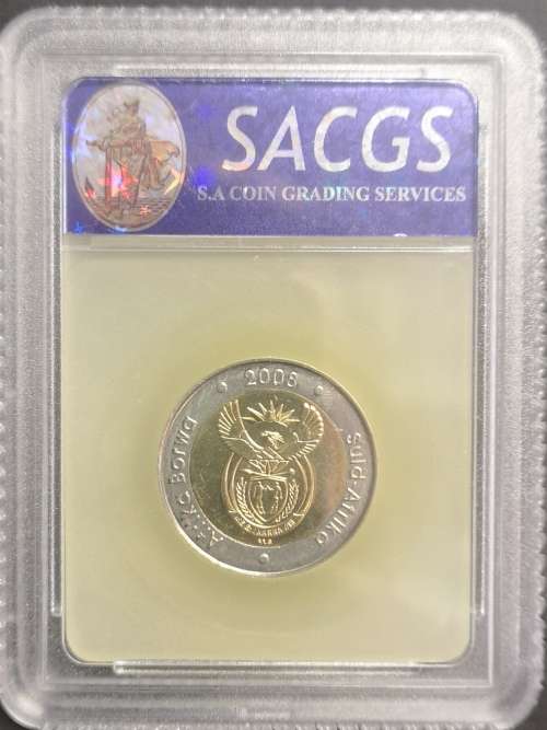 *Crazy Start!* MS66 SACGS Graded 90th Birthday Mandela R5