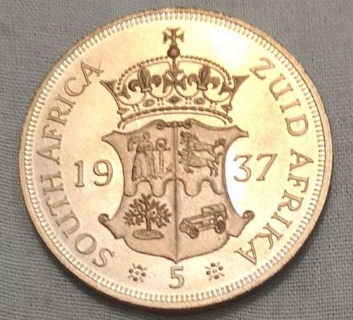 *Crazy Start!* Rare 1937 South Africa Pattern 5-Shillings Crown of Edward VIII (Copper)