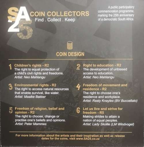 *Crazy R1 Start!!* SA25 Commemorative Circulation Coin Set 4 out of 6 coins