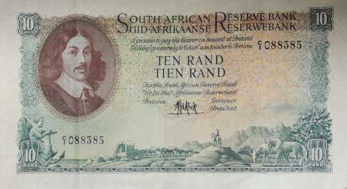 *Crazy R1 Start!!* 1961 C1 First Issue Ten Rand MH de Kock Note in fair Condition (Must Have Note)