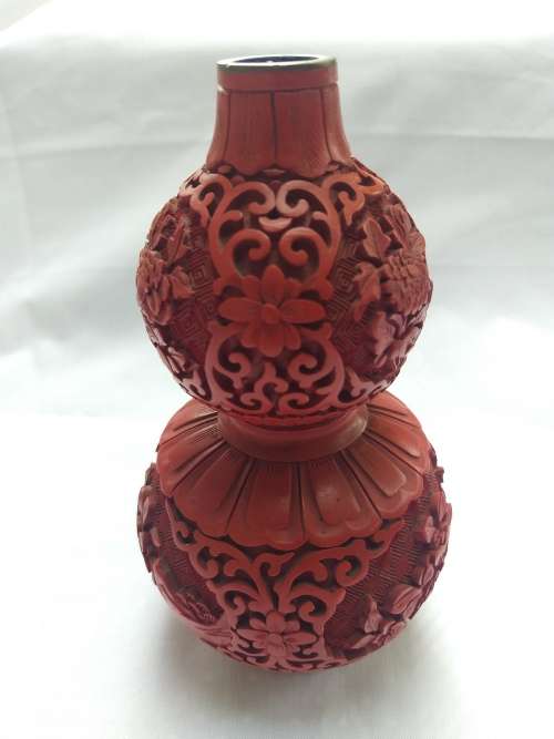 Vintage Cinnabar Vase