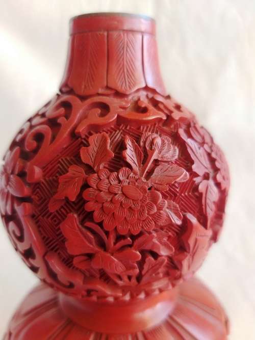 Vintage Cinnabar Vase
