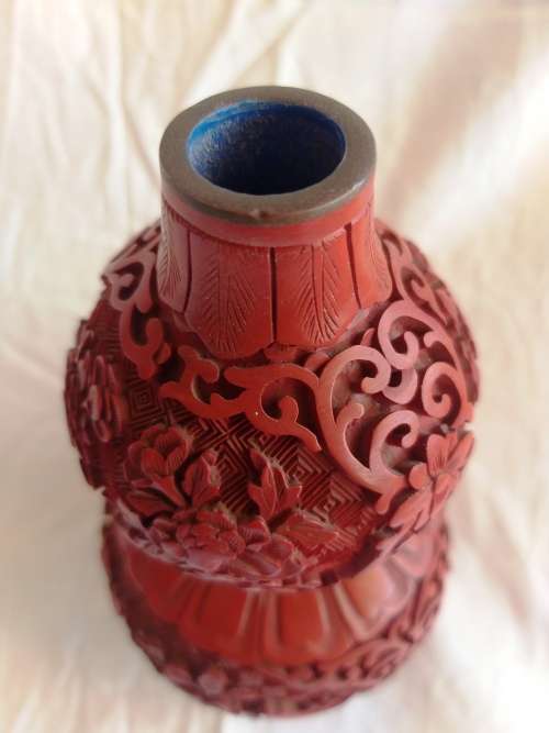 Vintage Cinnabar Vase