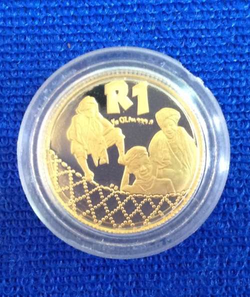 SOLID GOLD 24 CARAT COIN 2000 THE XHOSA NATION SOUTH AFRICA 24ct GOLD!