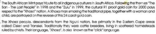 SOLID GOLD 24 CARAT COIN 2000 THE XHOSA NATION SOUTH AFRICA 24ct GOLD!