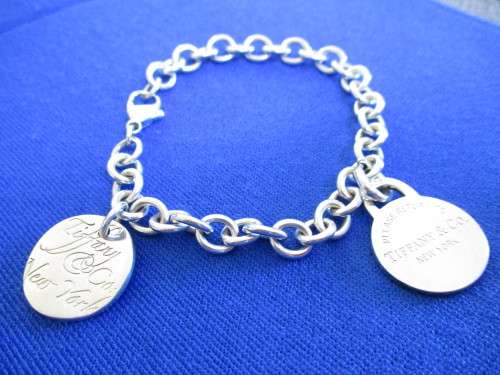 Gorgeous Genuine TIFFANY & CO. Solid Sterling Silver Charm Bracelet!