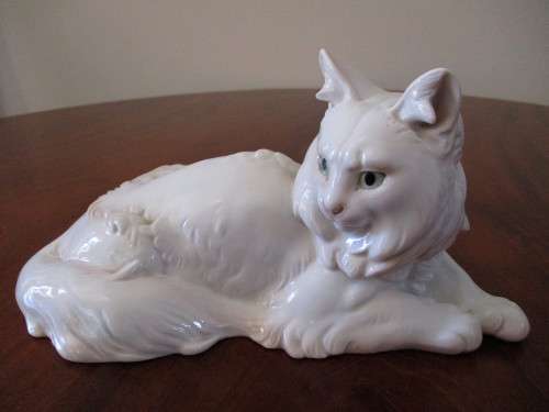 Vintage Rosenthal Porcelain Angora Persian Cat Figure by T Karner!