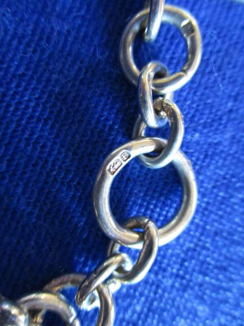 Antique Victorian Sterling Silver Albert Fob Chain and T-bar Hallmarked 1880!