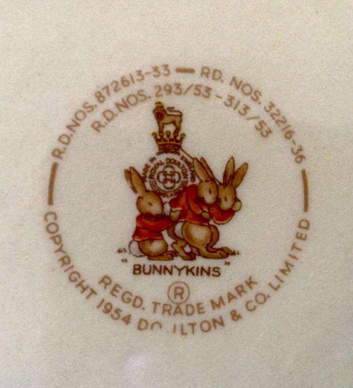 Royal Doulton Bunnykins Hot Water Plate DRESSING UP