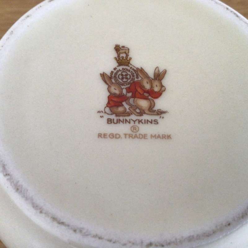 Vintage Royal Doulton Bunnykins Mug Rowing Scene!