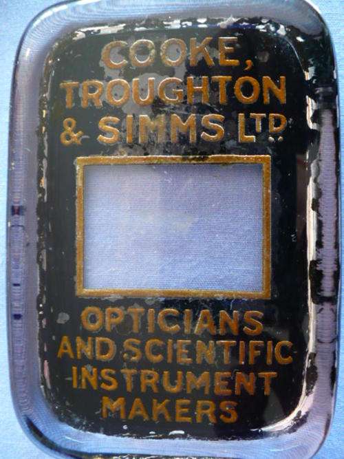 VINTAGE PAPERWEIGHT COOKE, TROUGHTON & SIMMS GLASS PAPER WEIGHT