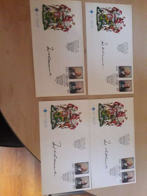 Signed FDC x 4 President FW De Klerk