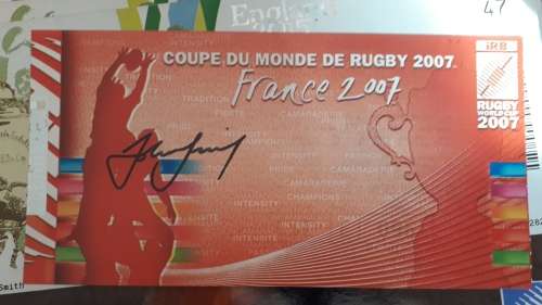 John Smit signed Rugby Ticket