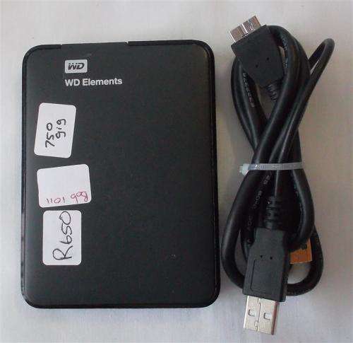 W D Elements 750 Gig External Hard drive