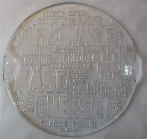 Clear Glass Cheese Plate