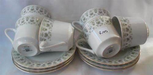 Saki Bettina Fine China  Cups and Sideplates