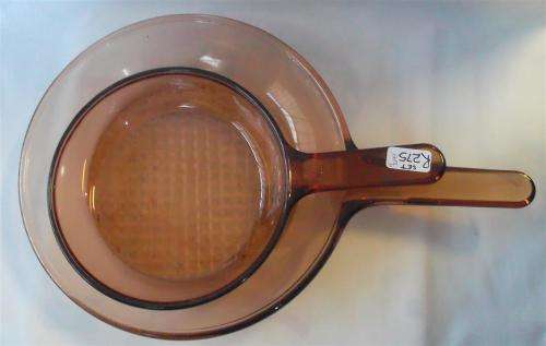 Set of Vision Corning Glass Amber Pans