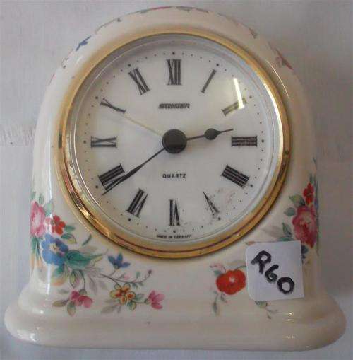 Vintage Staiger Porcelain Mantle  Clock