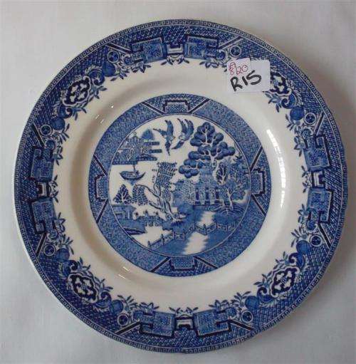 Vintage White  and Blue Side Plate
