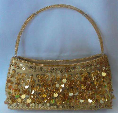 Gold Beaded  Small Bag