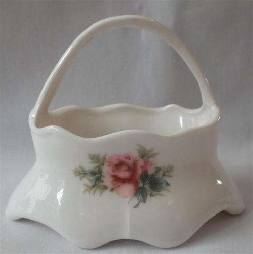 White Porcelain Basket Ornament
