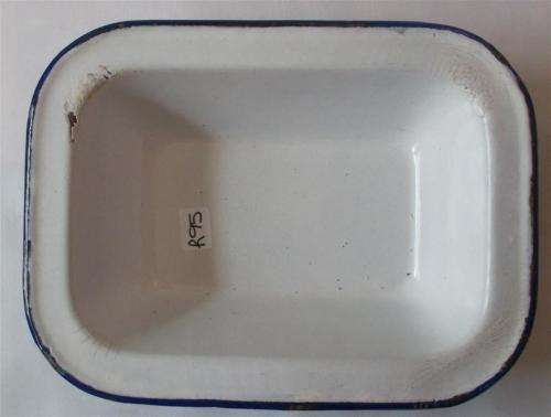 Vintage Small Enamel Oven Rectangular Tray