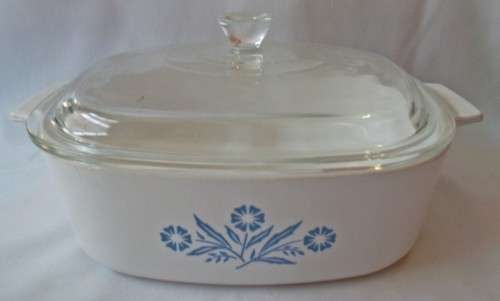 Vintage Cornflower Corning Ware Bowl with Lid