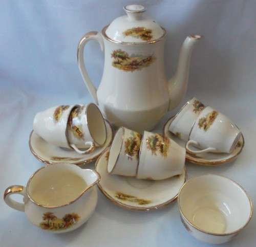 1930's Afred Meakin The Country Inn Coffee Set