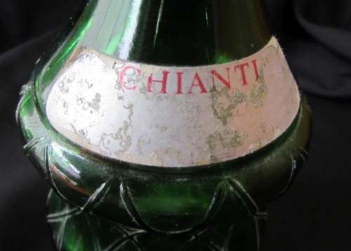 Chianti wine bottle