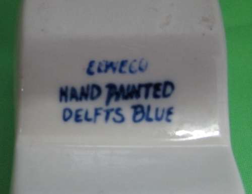 Delft blue and white porcelain clog ashtray