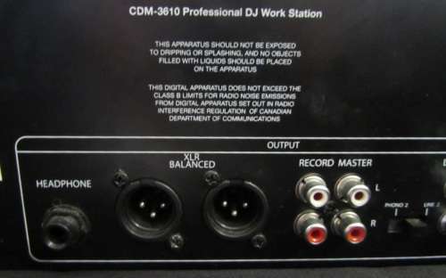 Gemini CDM-3610 Dual MP3 DJ CD Mixing Console