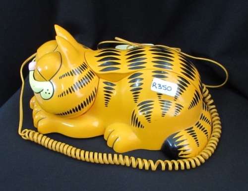 Vintage 1981 TYCO Garfield the Cat Desk Landline Telephone