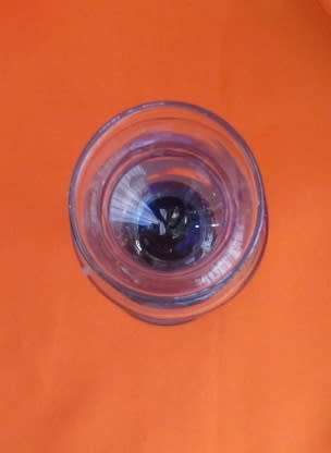 Tall but small Blue glass