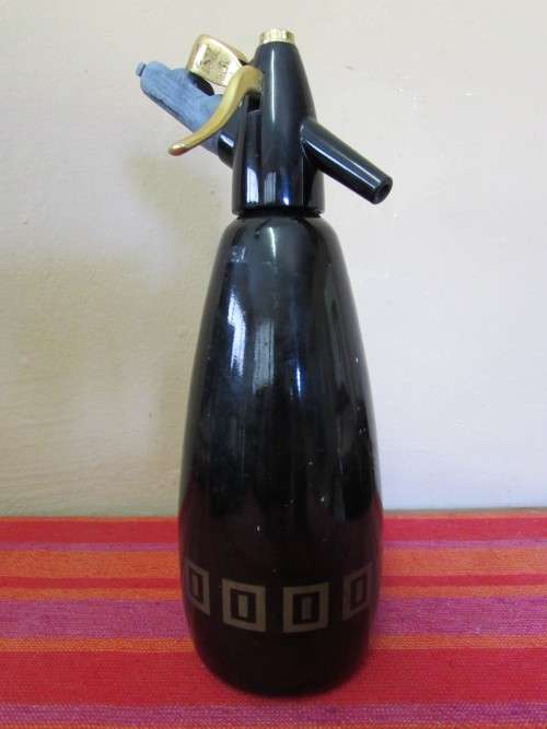 Soda Syphon Black and Gold