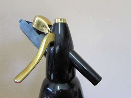 Soda Syphon Black and Gold