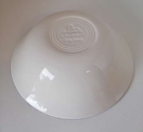 CHURCHILL ENGLAND WILLOW PATTERN PUDDING BOWL`S SET OF 4