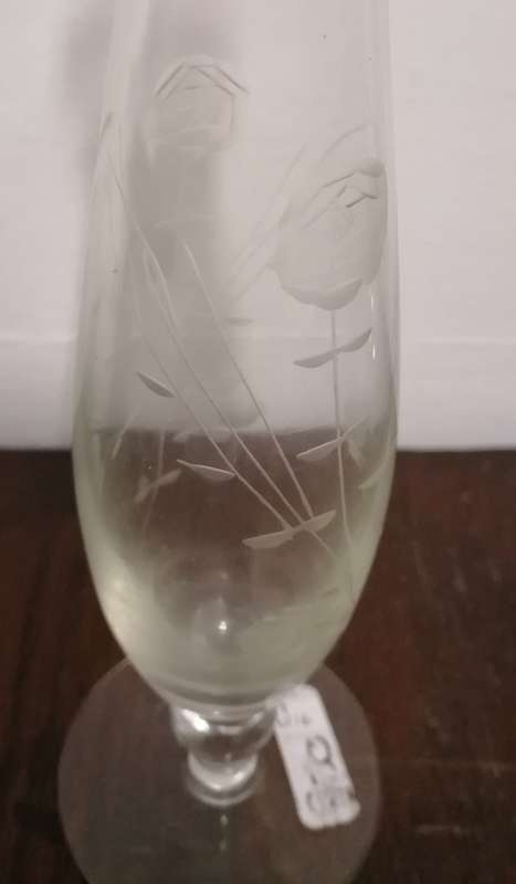 Clear Glass Slim Vase
