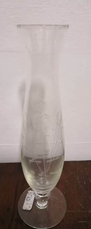 Clear Glass Slim Vase