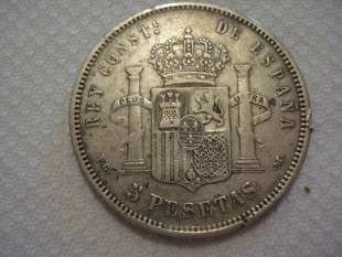 1892 Spain 5 Pesetas