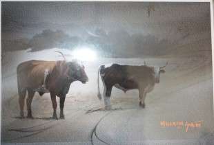 Malachi Smith...Signed Print.. Oxen