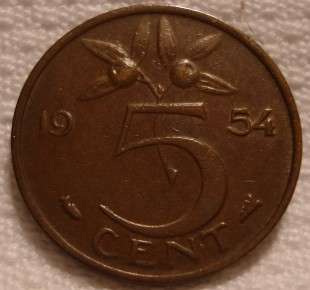1954    5 cent Nederland
