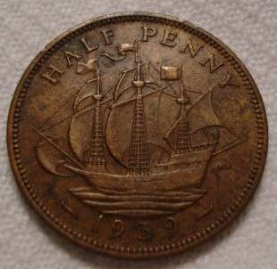 1939   Half  Penny Britain