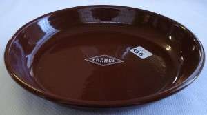 French Brown Enamel Pie Plate