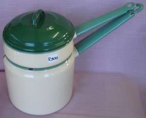 Vintage Enamel Pot Double Boiler