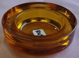 Amber Glass Candle Holder